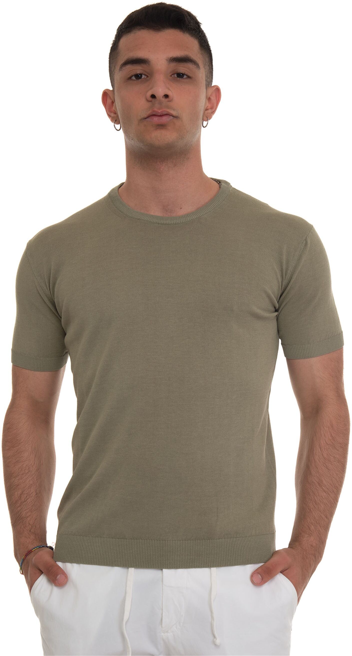 Detwelve T-shirt girocollo Verde Uomo XL