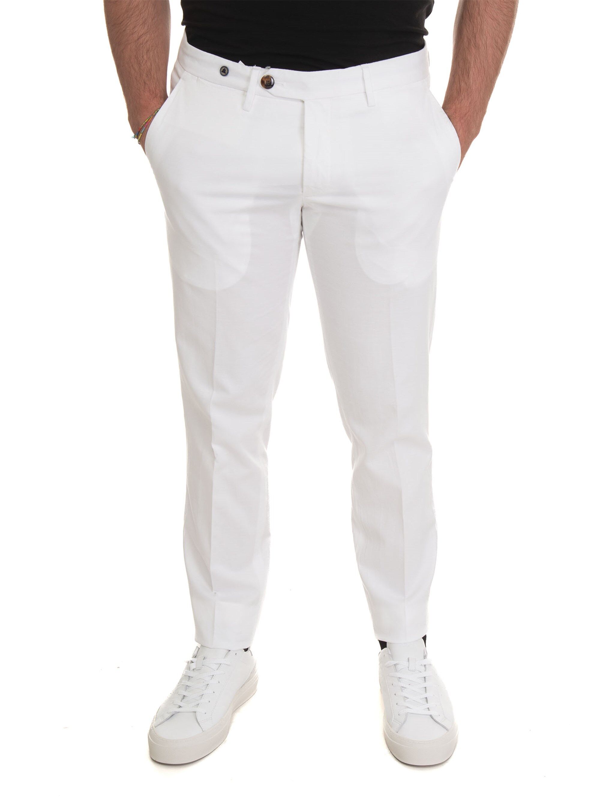 Filetto Pantalone modello chino Bianco Uomo 54