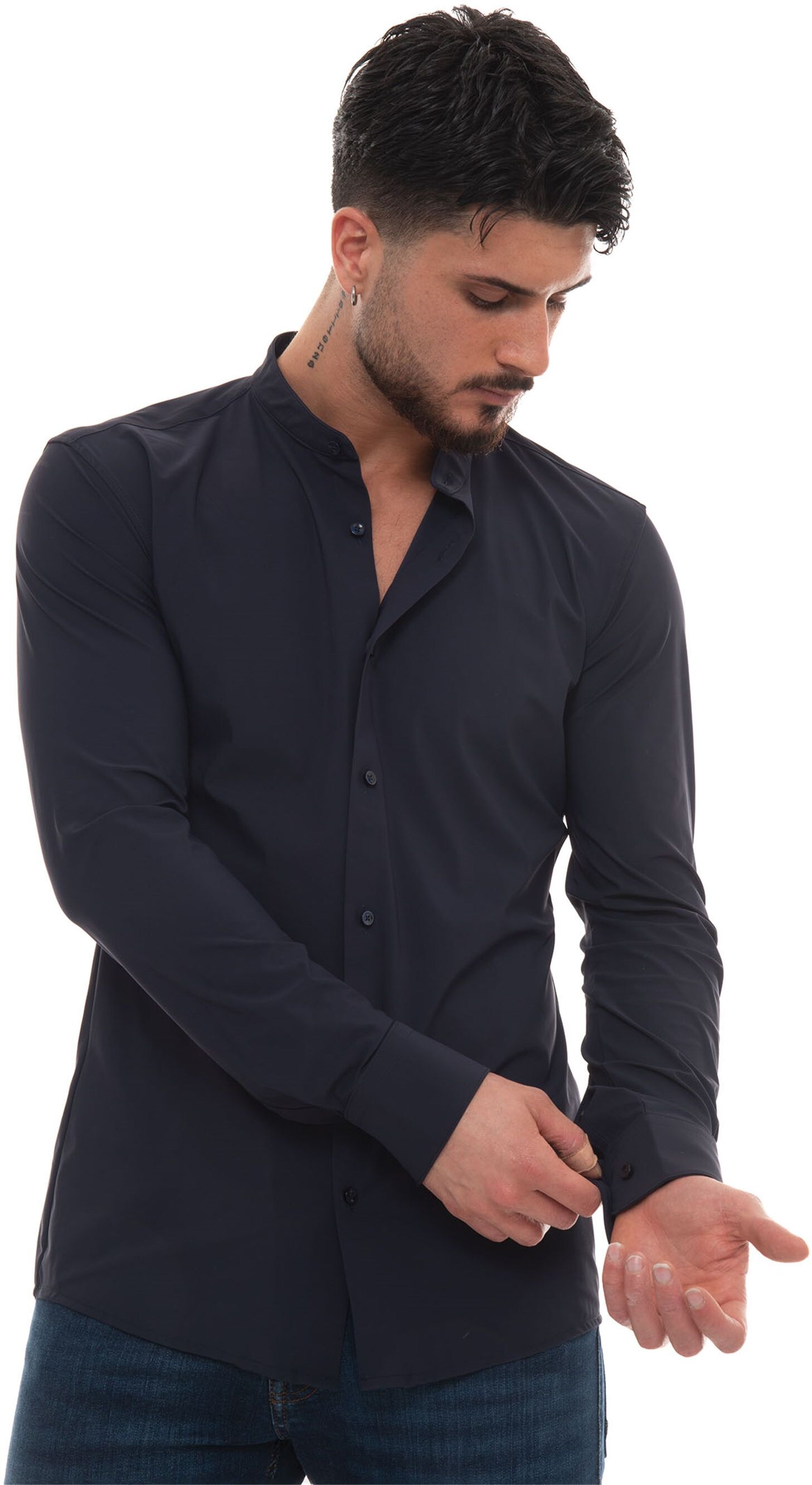 Boss Camicia casual P-HANK-STANDUP Blu Uomo 43