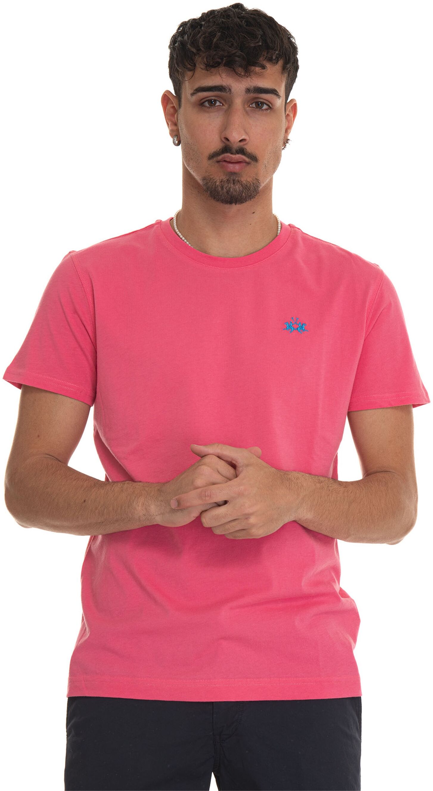 La Martina T-shirt girocollo mezza manica Serge Fucsia Uomo XL