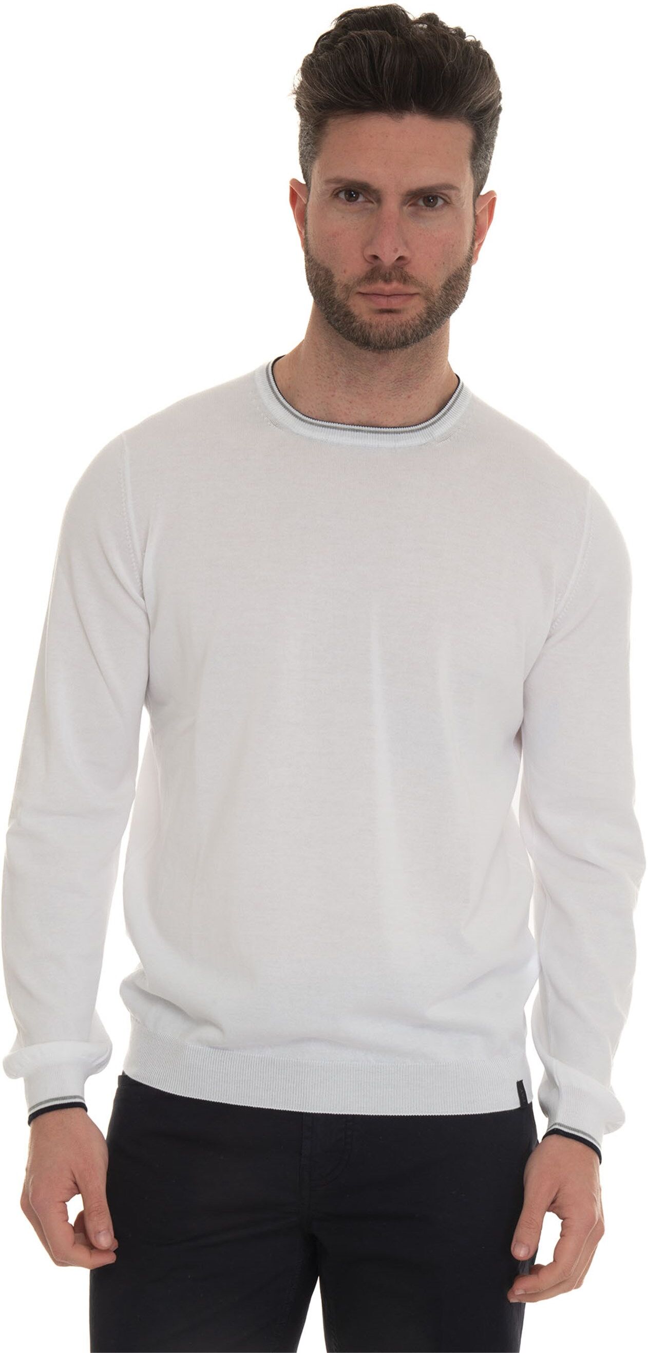 Fay Pullover girocollo Bianco Uomo 50