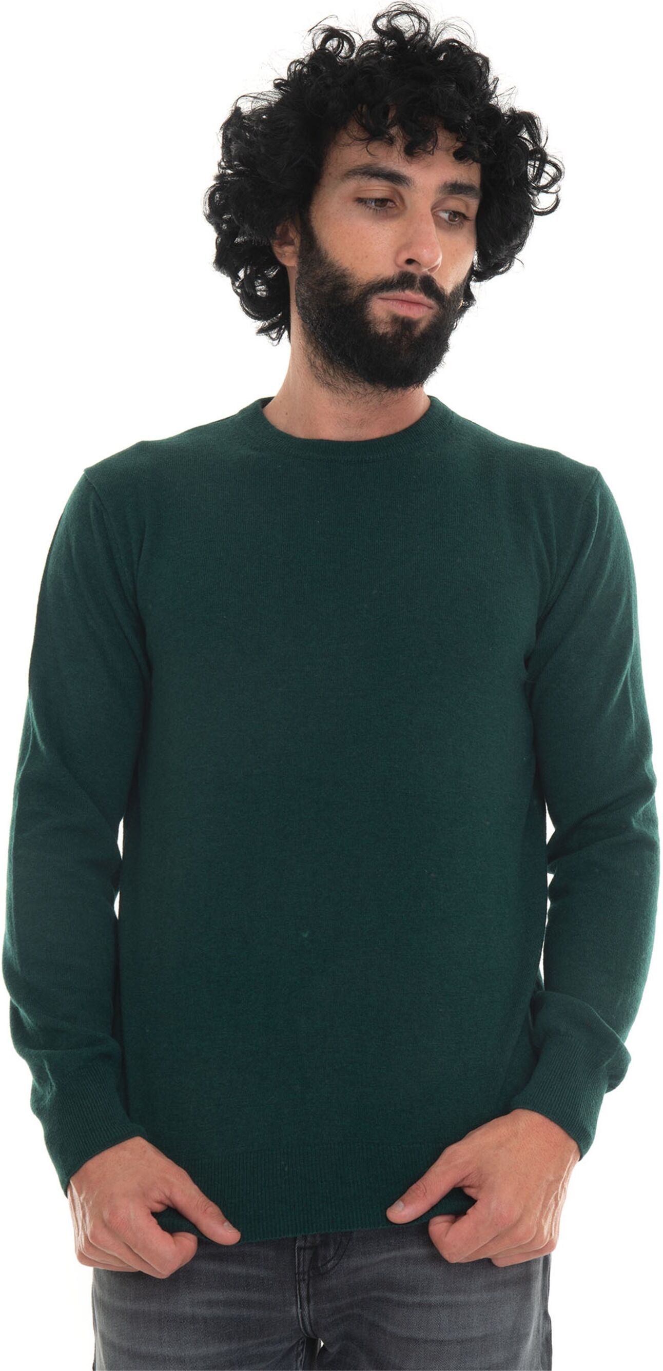 Quality First Pullover girocollo Verde Uomo 3XL