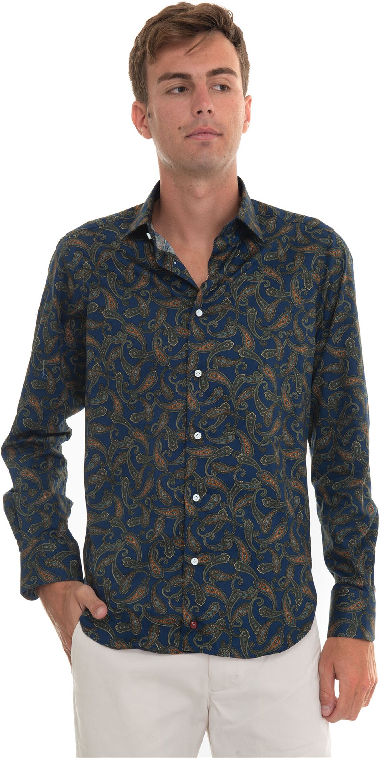 Carrel Camicia classica da uomo Blu Uomo 40