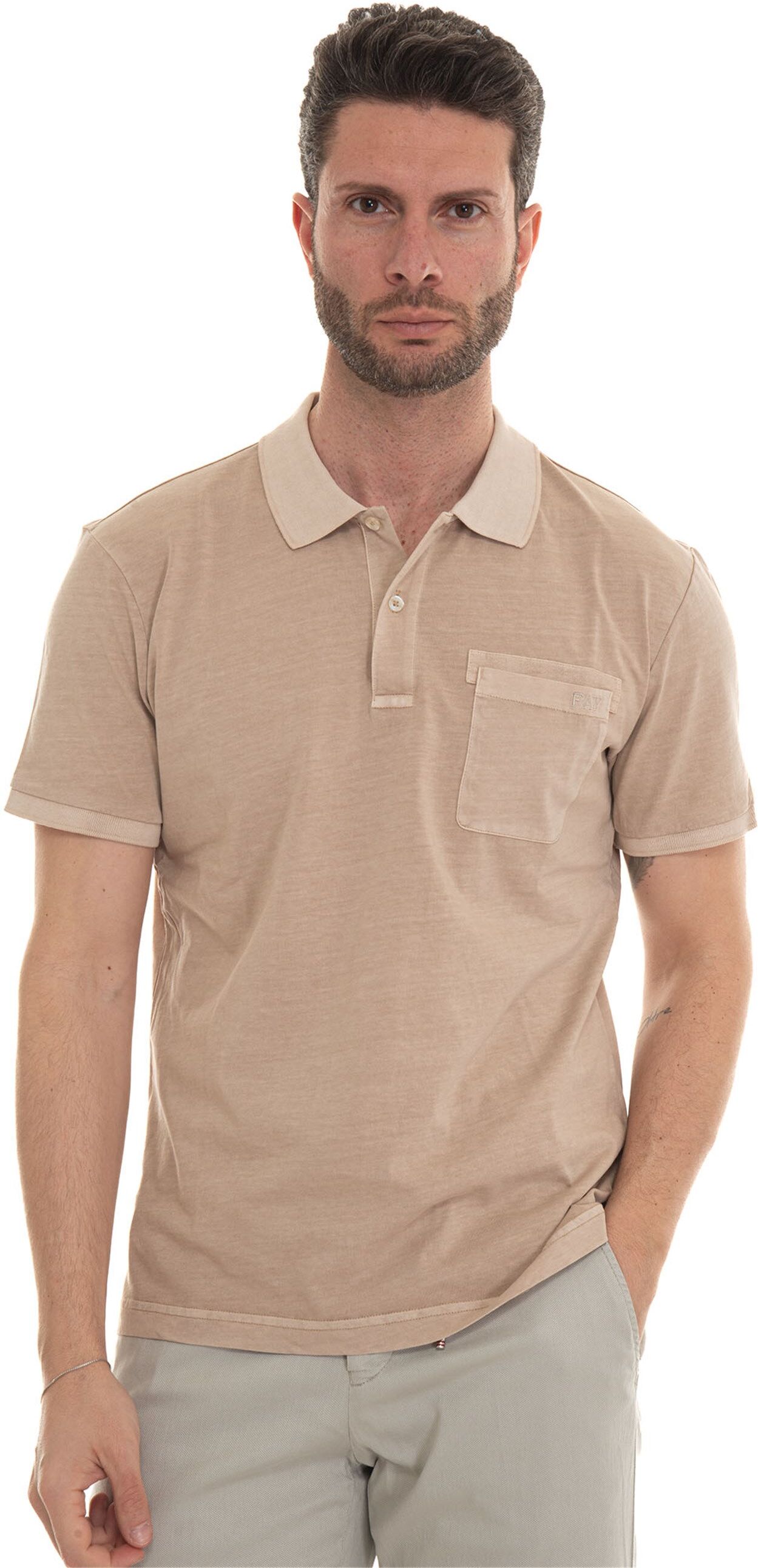 Fay Polo manica corta Beige Uomo 3XL