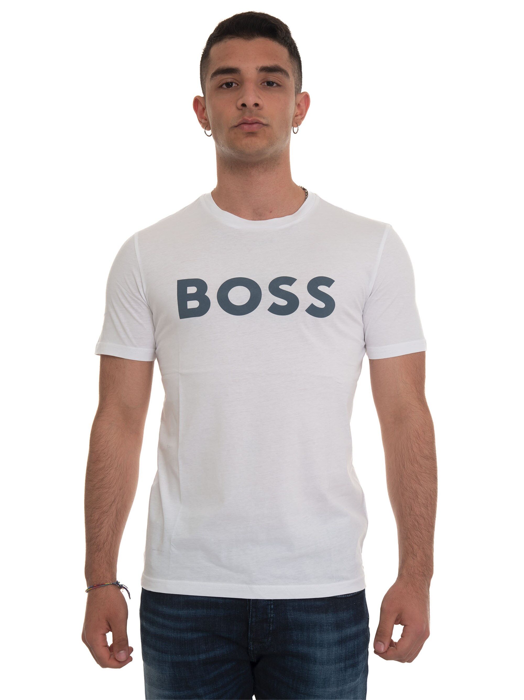 Boss T-shirt girocollo THINKING1 Bianco Uomo XXL