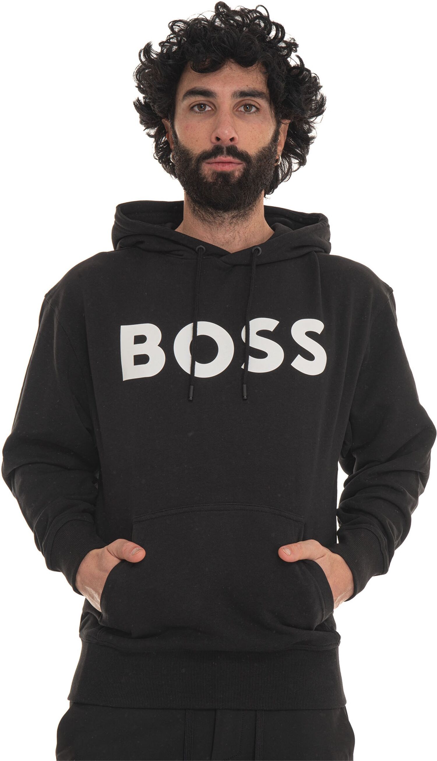 Boss Felpa con cappuccio Nero Uomo M