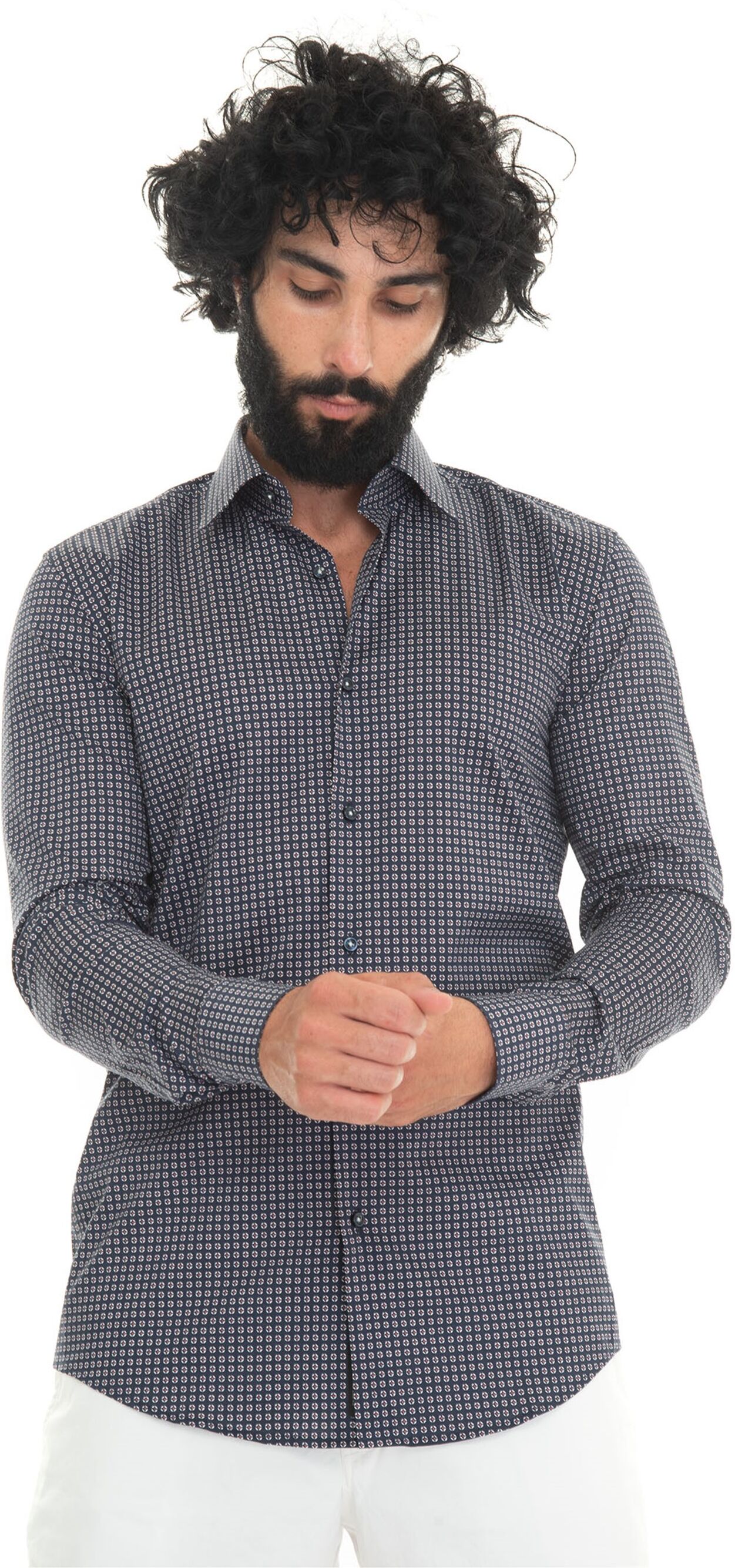 Boss Camicia casual Blu-rosso Uomo 41