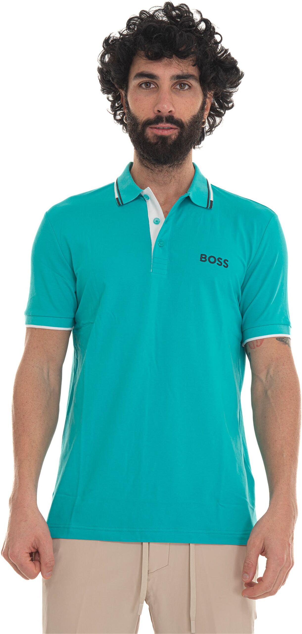 Boss Polo manica corta Turchese Uomo M