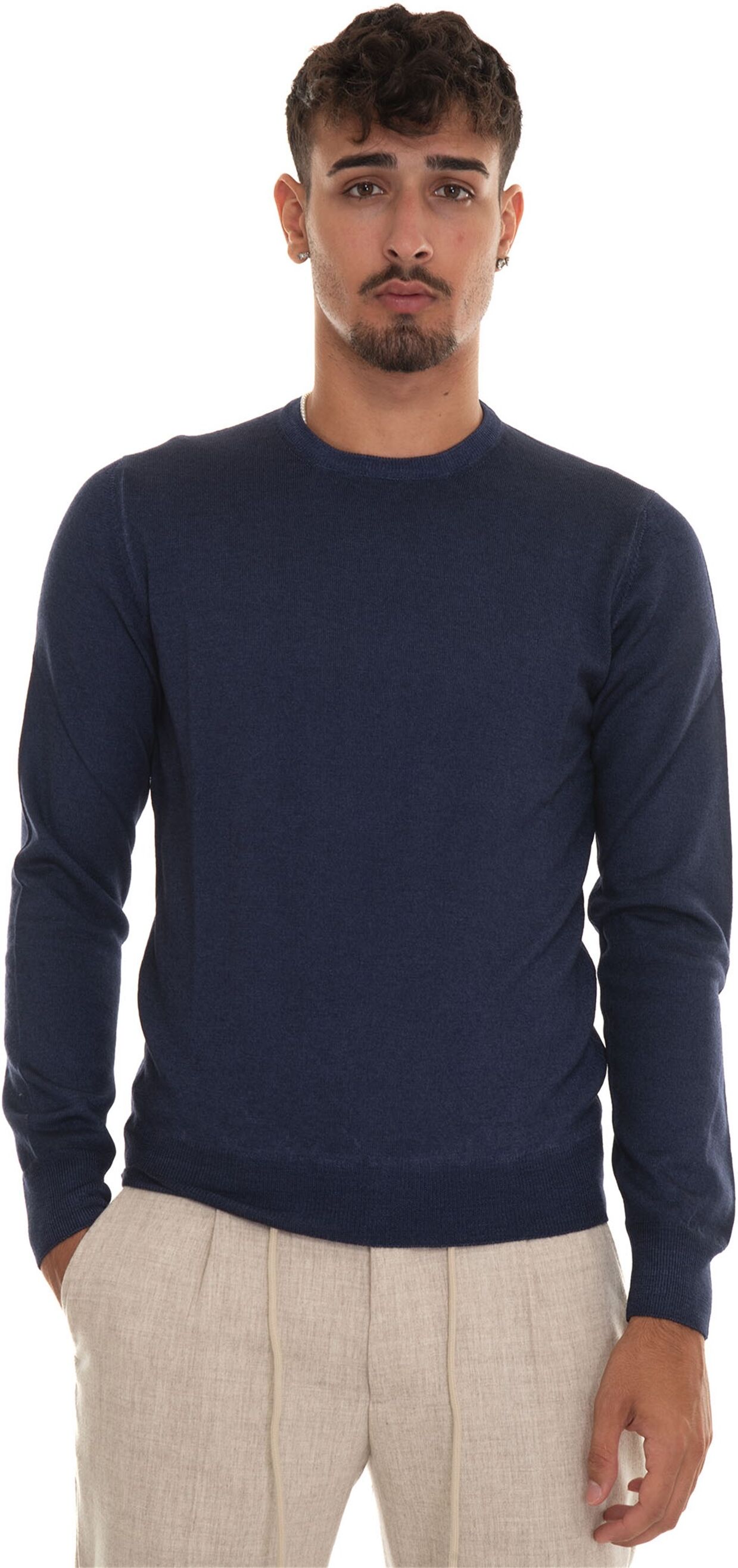 Gran Sasso Pullover girocollo Denim Uomo 48