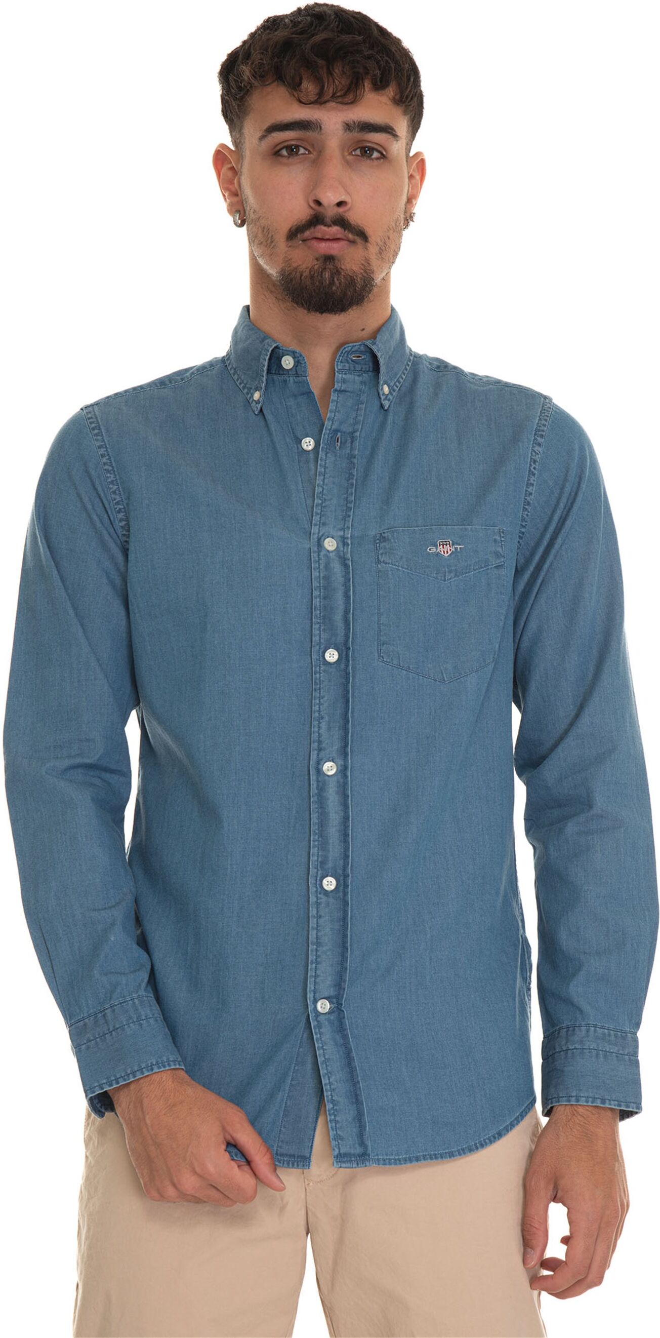 Gant Camicia jeans Denim chiaro Uomo L