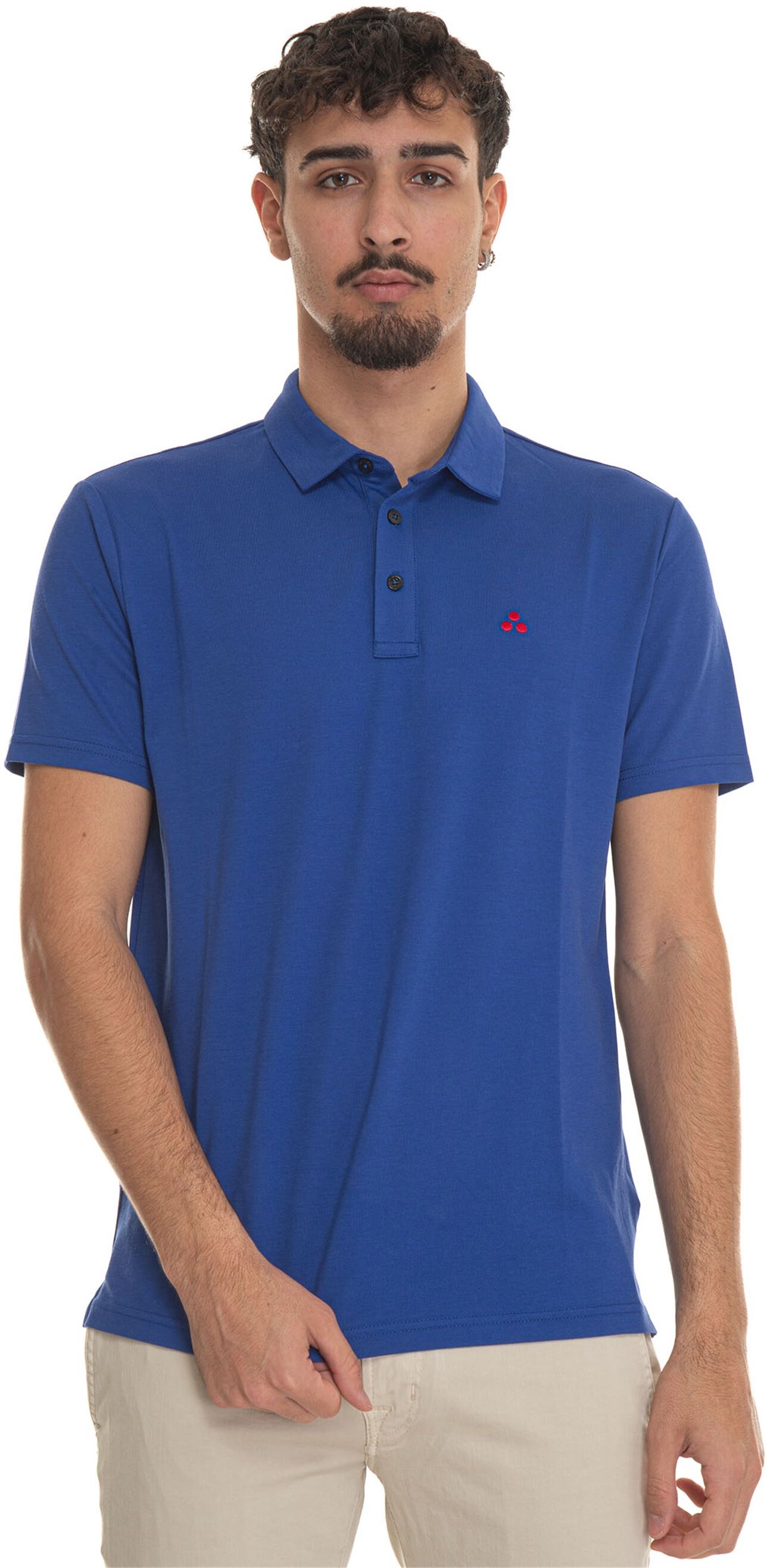 Peuterey Polo in jersey di cotone MEZZOLA01 Blu elettrico Uomo XL