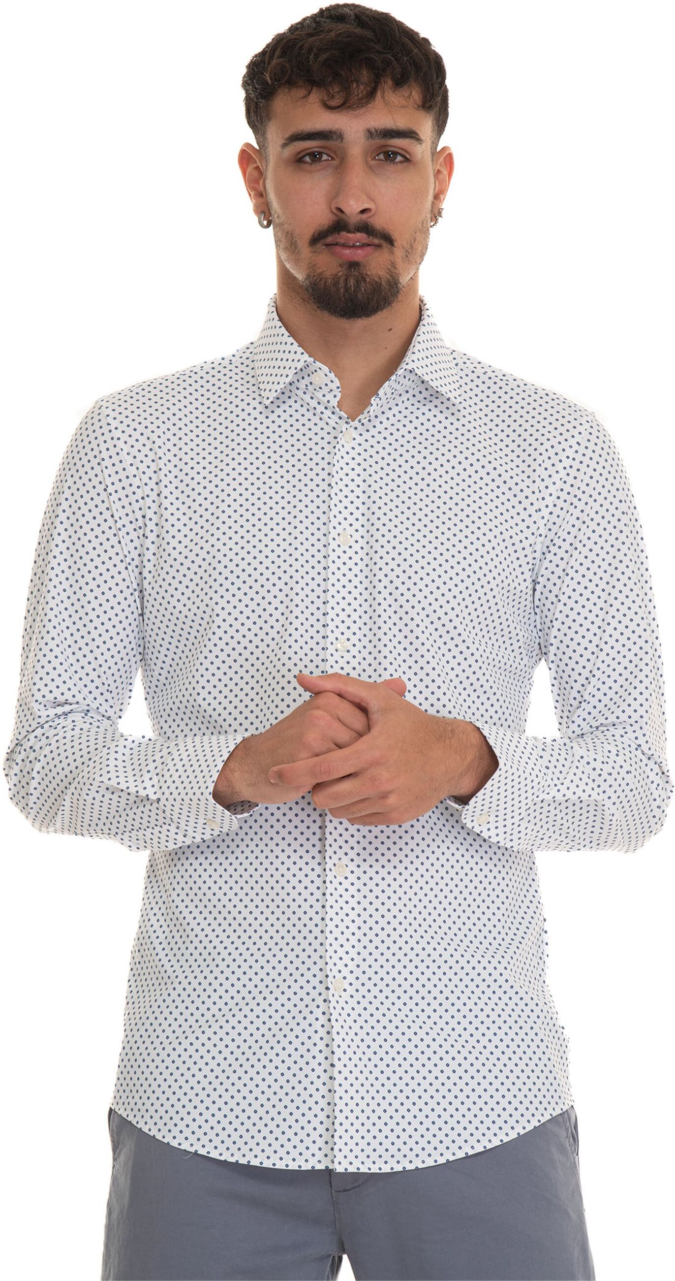 Boss Camicia casual P-HANK-S-KENT-C1 Bianco Uomo 42