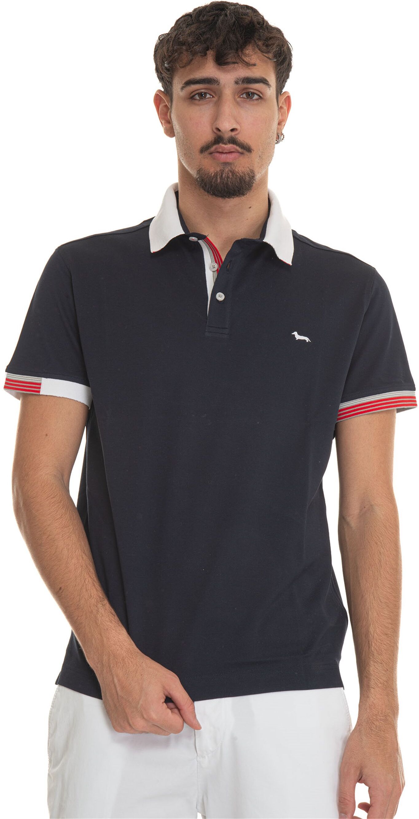 Harmont & Blaine Polo manica corta LRL385 Blu Uomo L