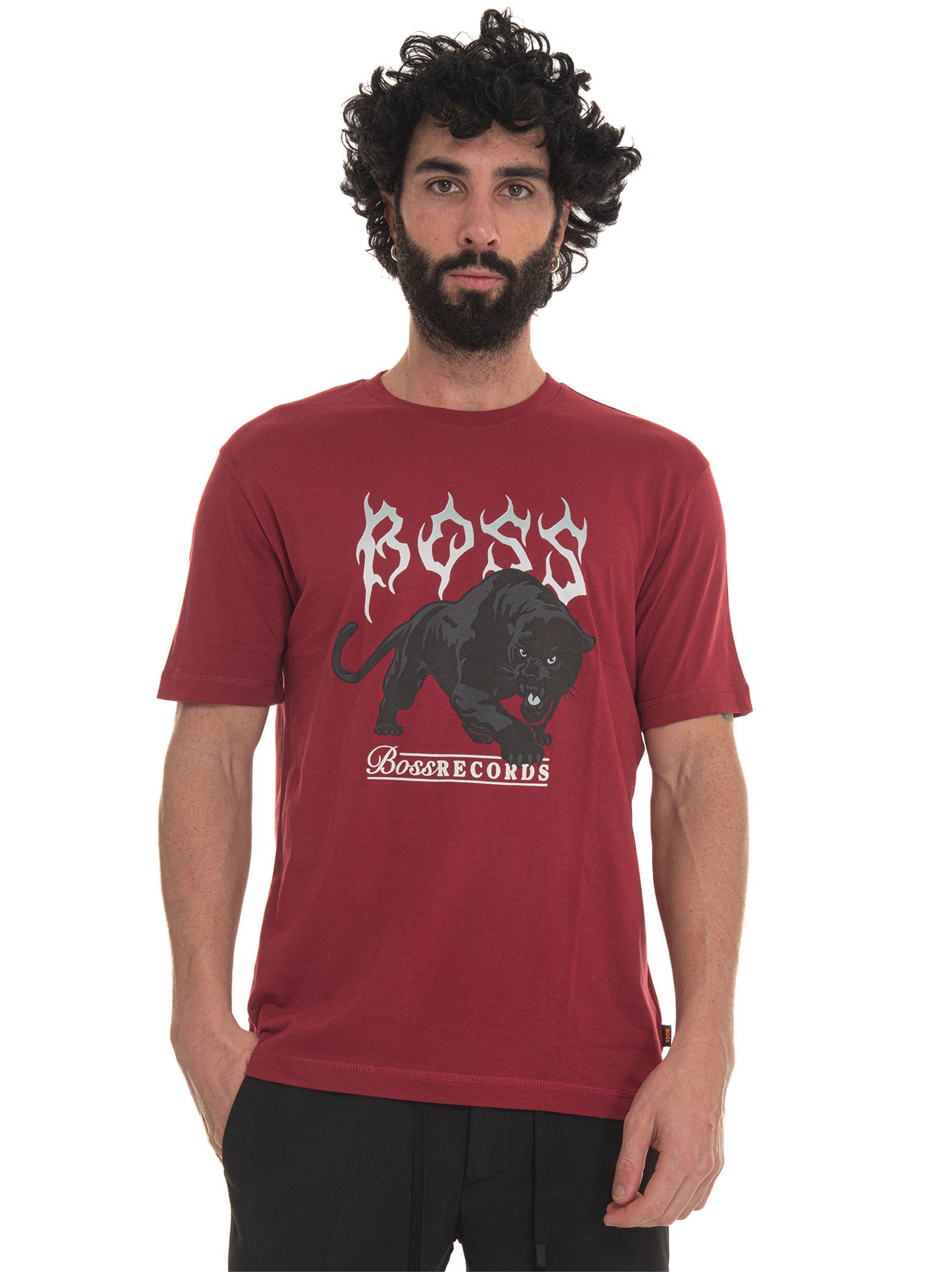 Boss T-shirt girocollo Fucsia Uomo L