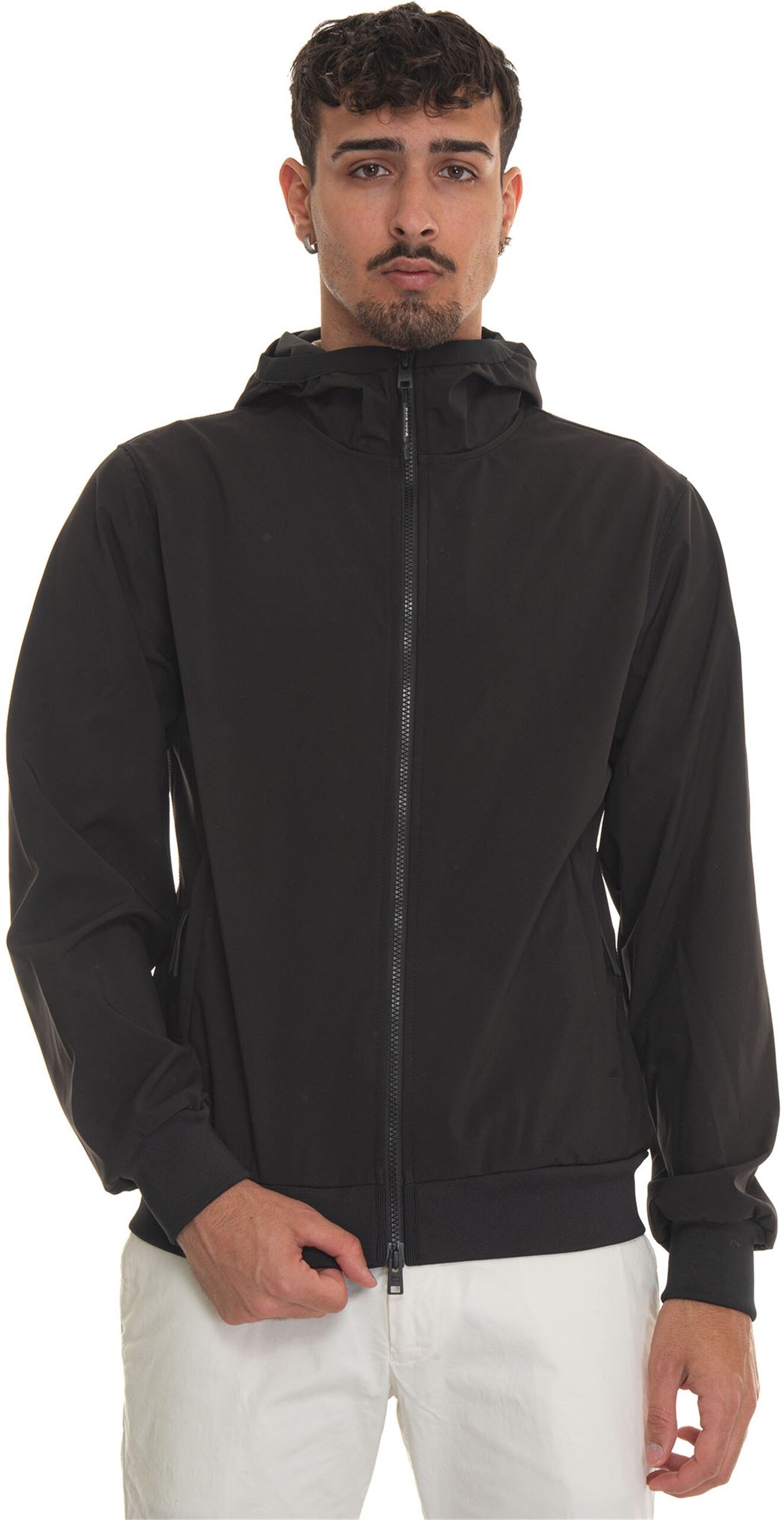 Woolrich Giubbotto SOFT SHELL FULL ZIP HOODIE Nero Uomo L