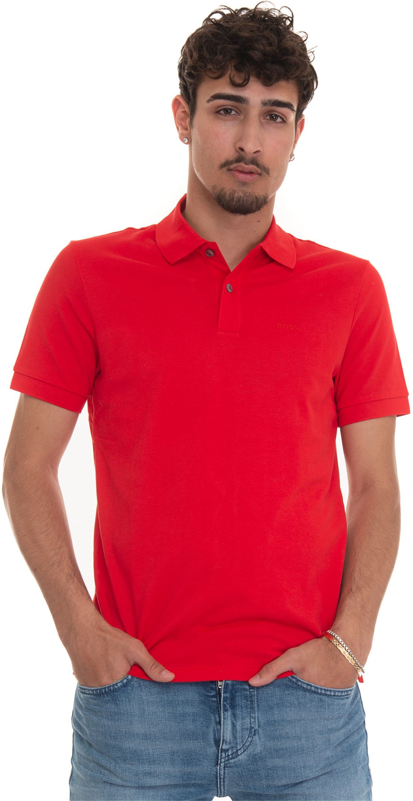 Boss Polo manica corta Rosso Uomo XL