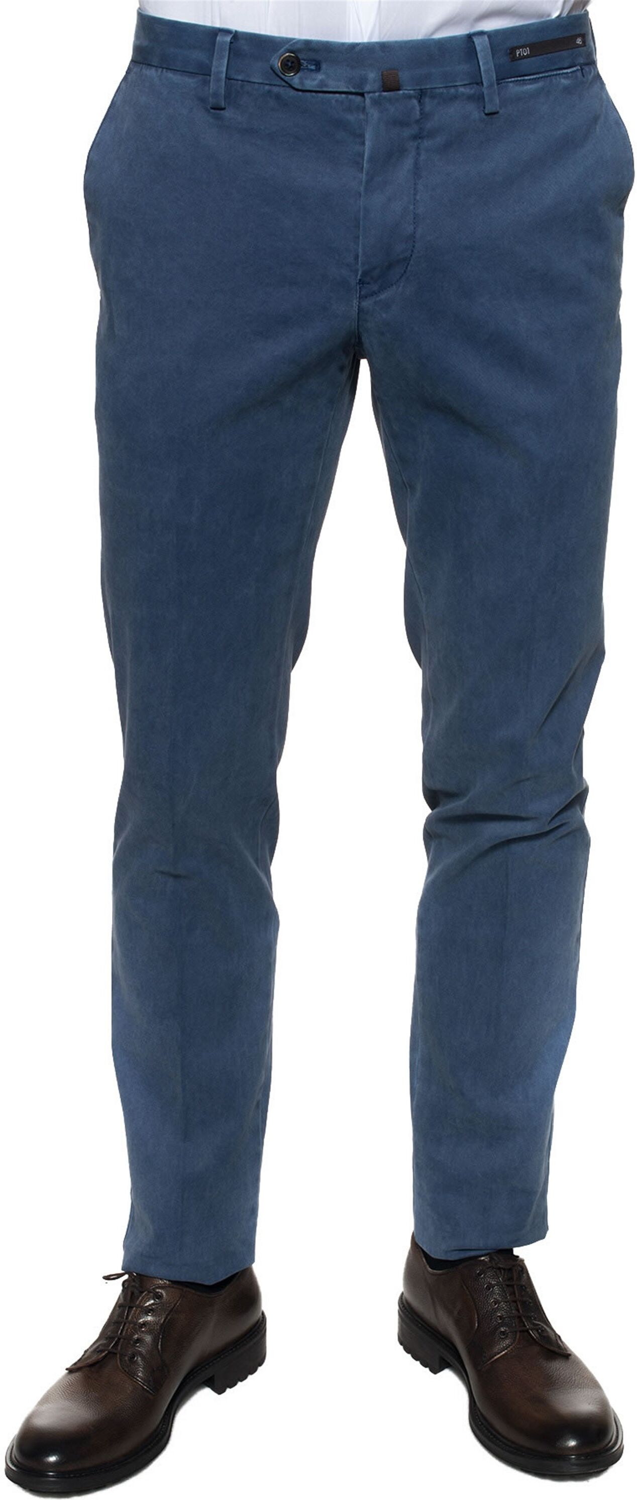 PT01 Pantalone modello chino Blu medio Uomo 56