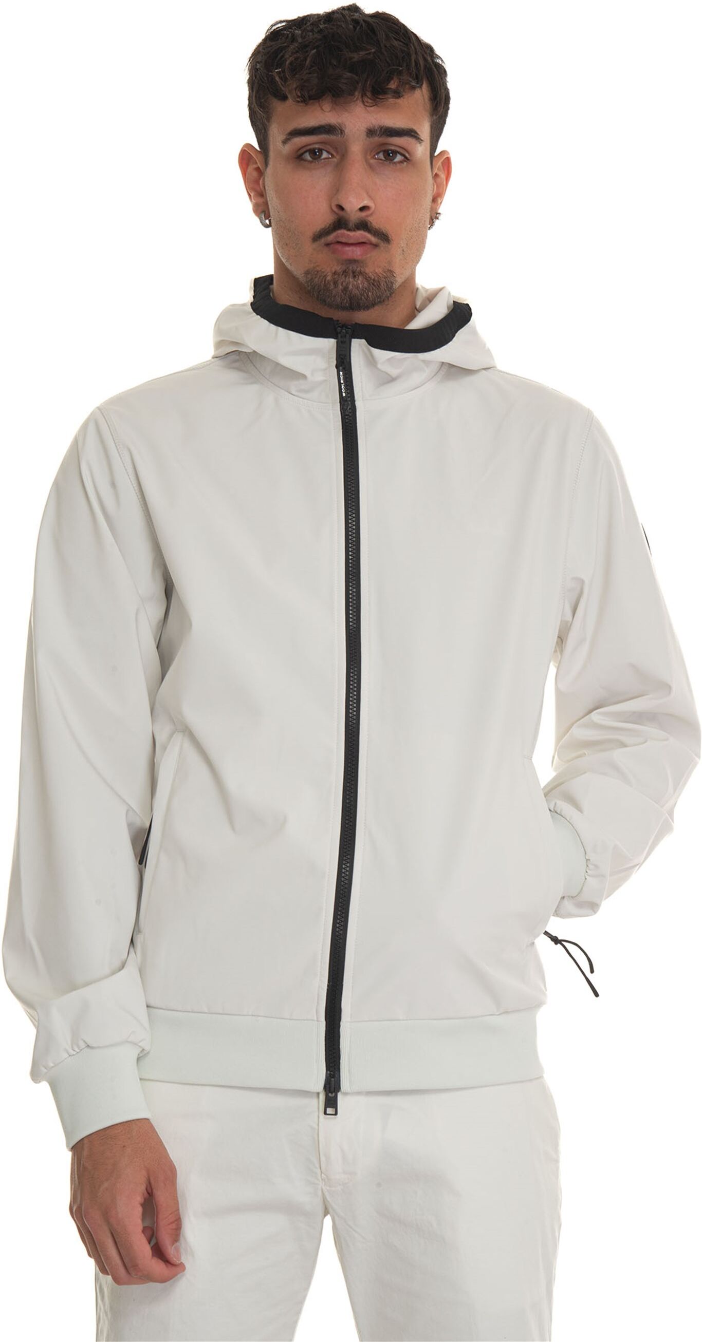 Woolrich Giubbotto SOFT SHELL FULL ZIP HOODIE Bianco Uomo L