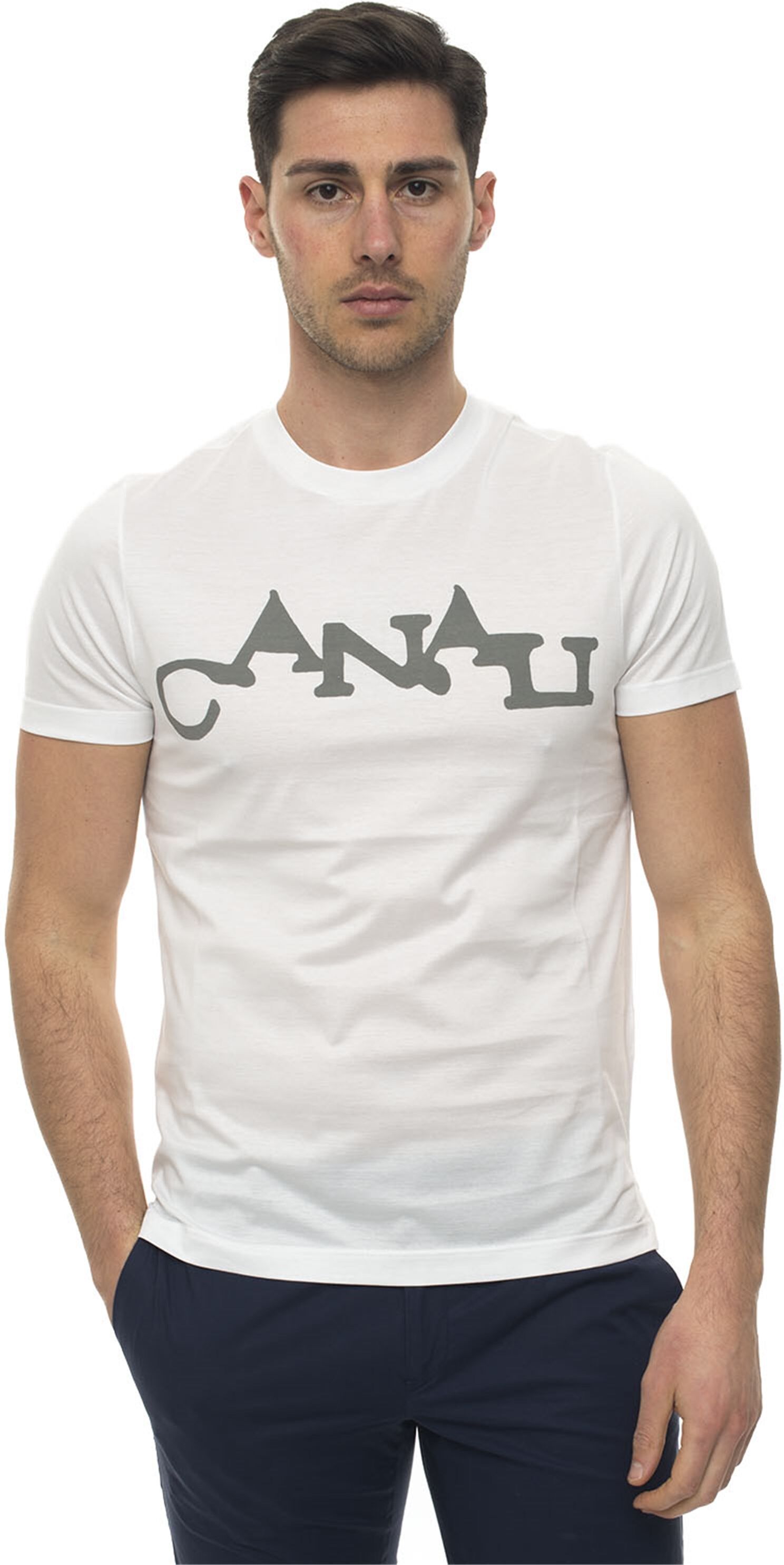 Canali T-shirt girocollo mezza manica Bianco Uomo 56