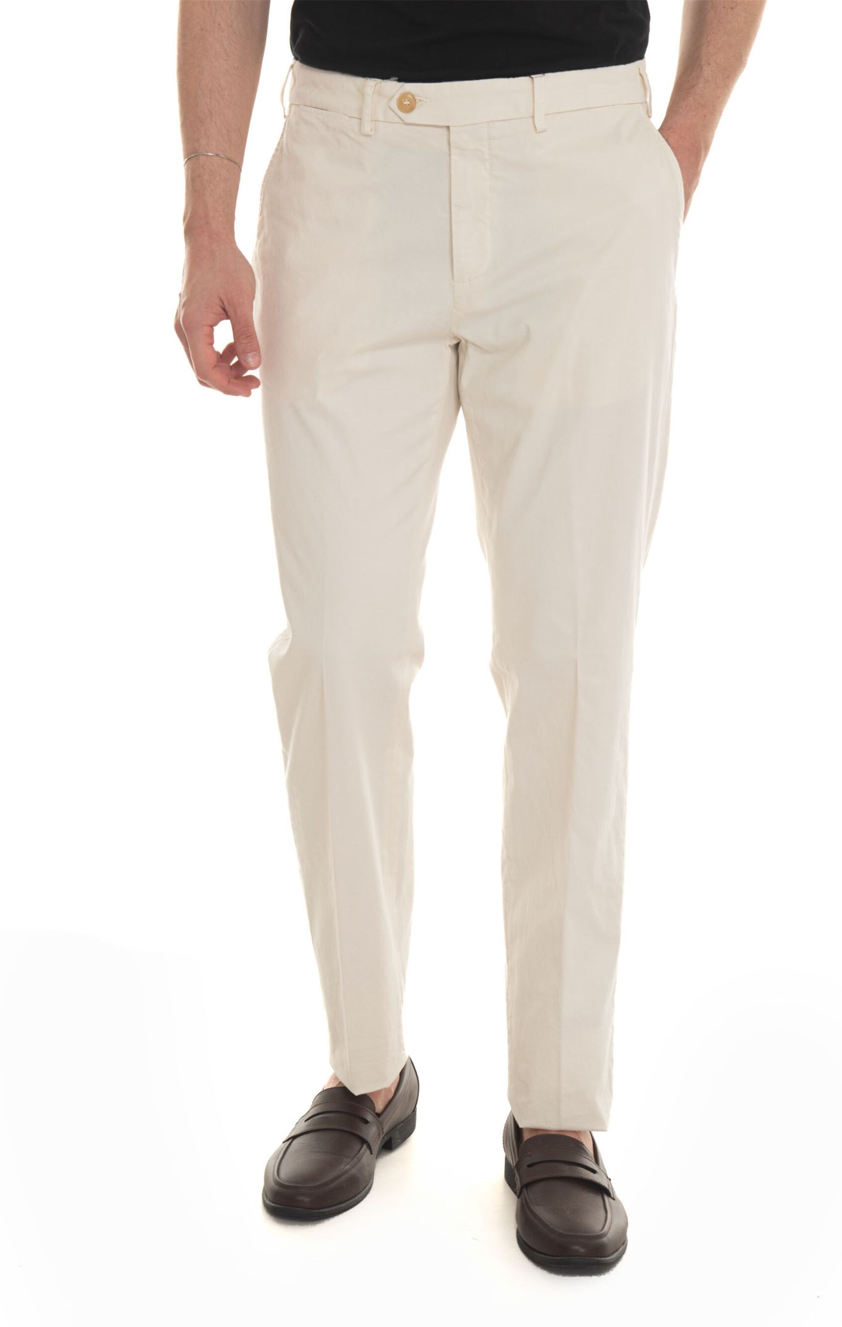 Canali Pantalone modello chino Latte Uomo 50