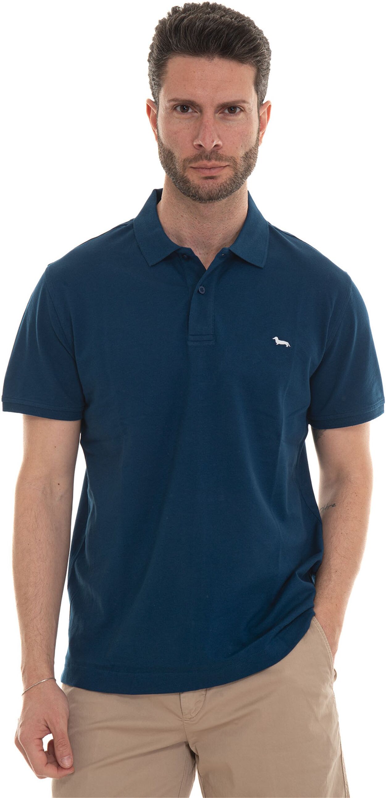 Harmont & Blaine Polo manica corta Blu denim Uomo XXL