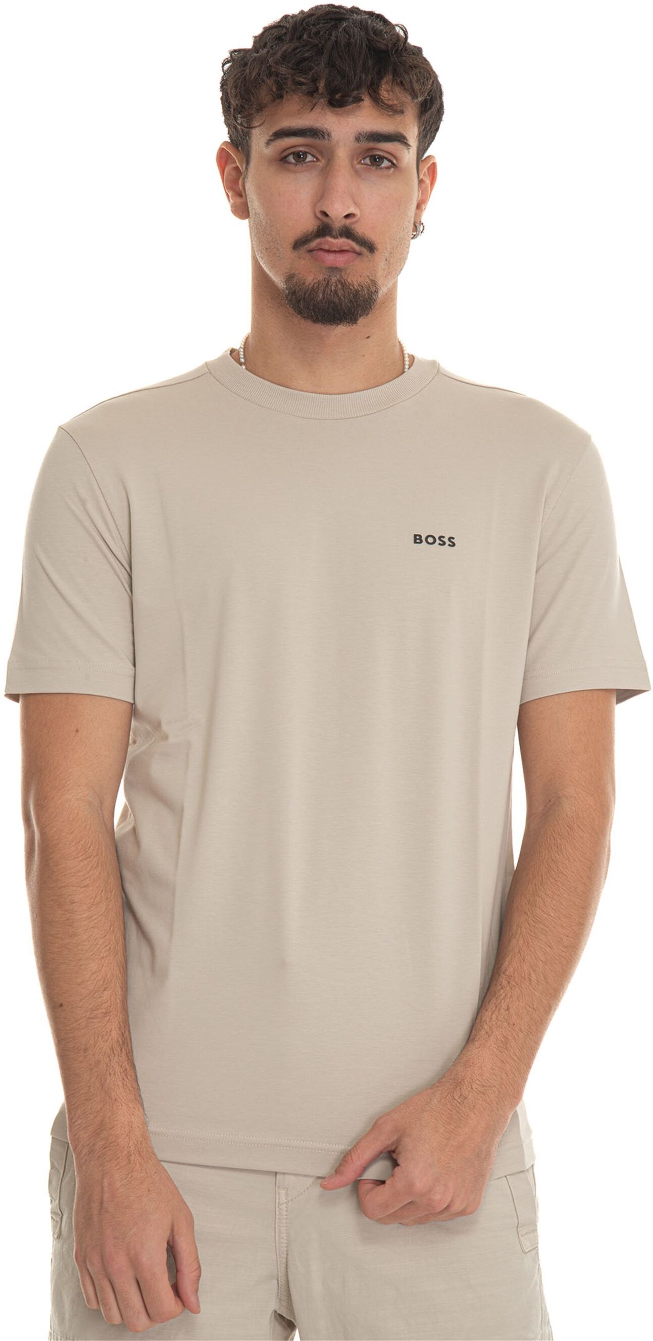 Boss T-shirt girocollo Beige Uomo XL