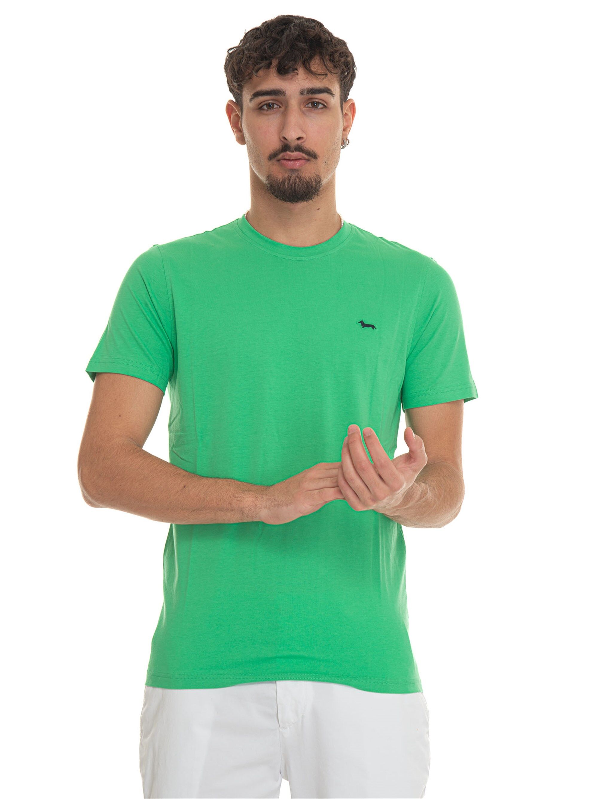 Harmont & Blaine T-shirt girocollo mezza manica INL001 Verde Uomo XXL