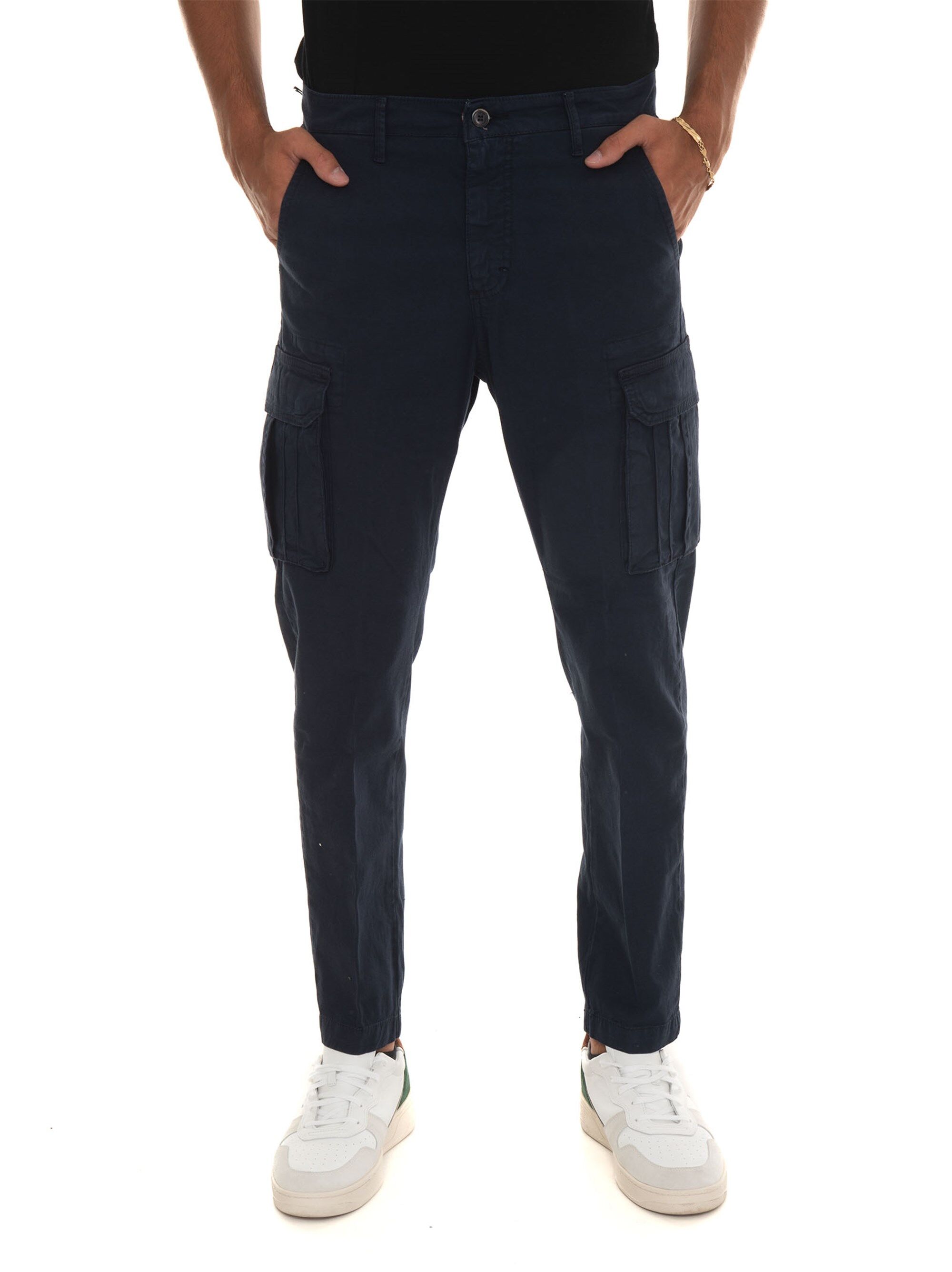 Quality First Pantalone cargo Blu Uomo 52