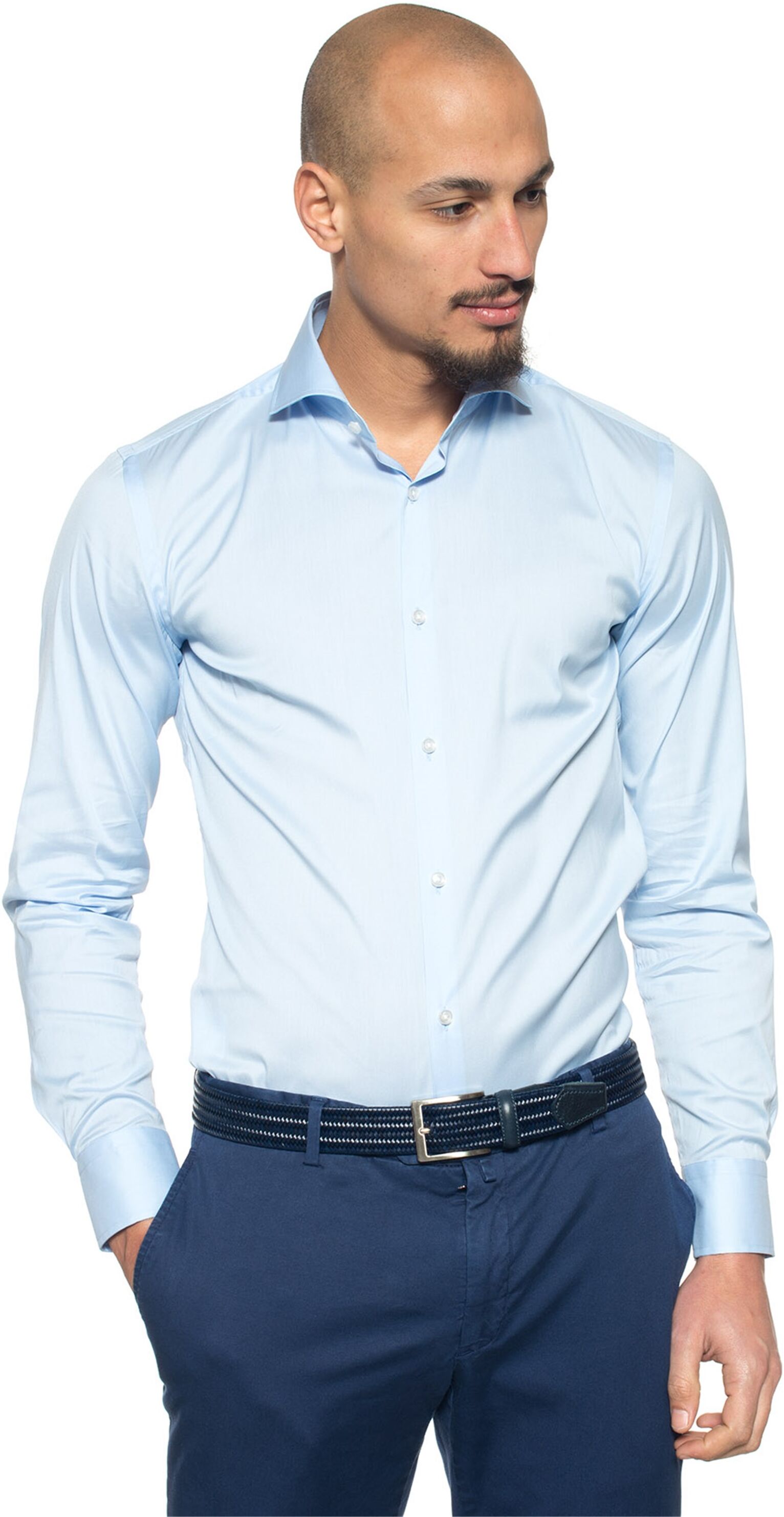 Boss Camicia classica da uomo JASON Celeste Uomo 43