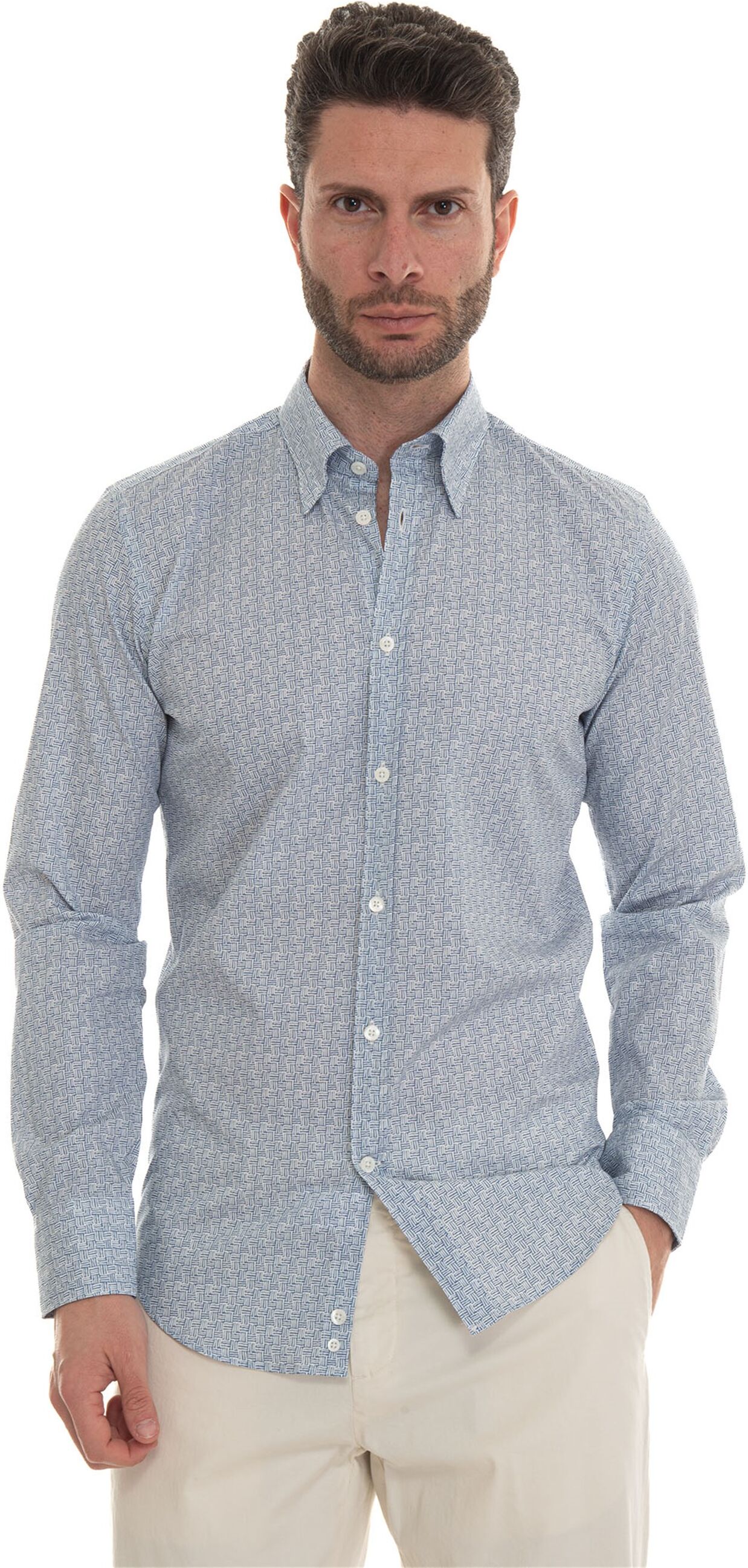 Canali Camicia casual Azzurro Uomo XXL