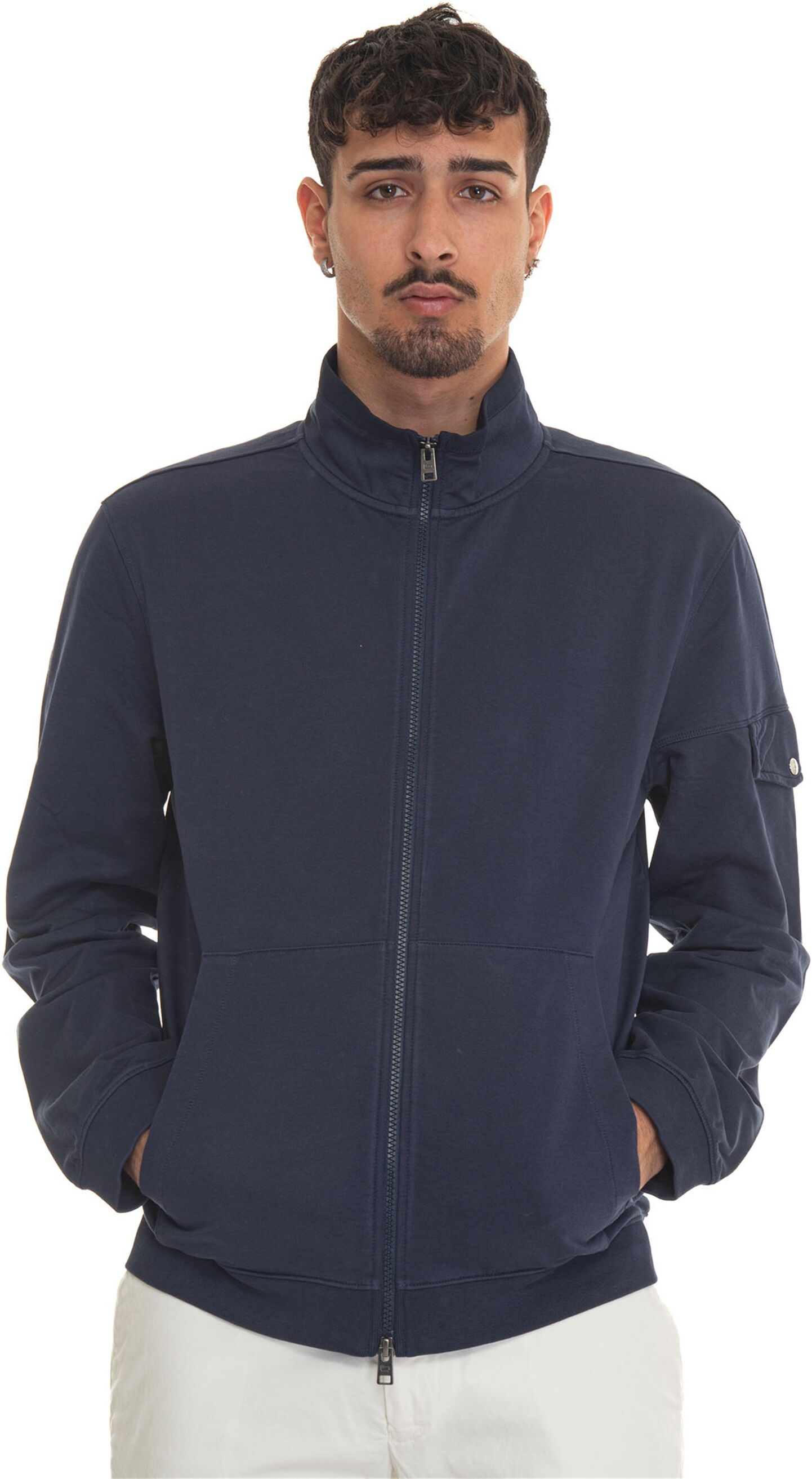 Woolrich Felpa zip EXTRA LIGHT FULL-ZIP TRACK Blu Uomo M