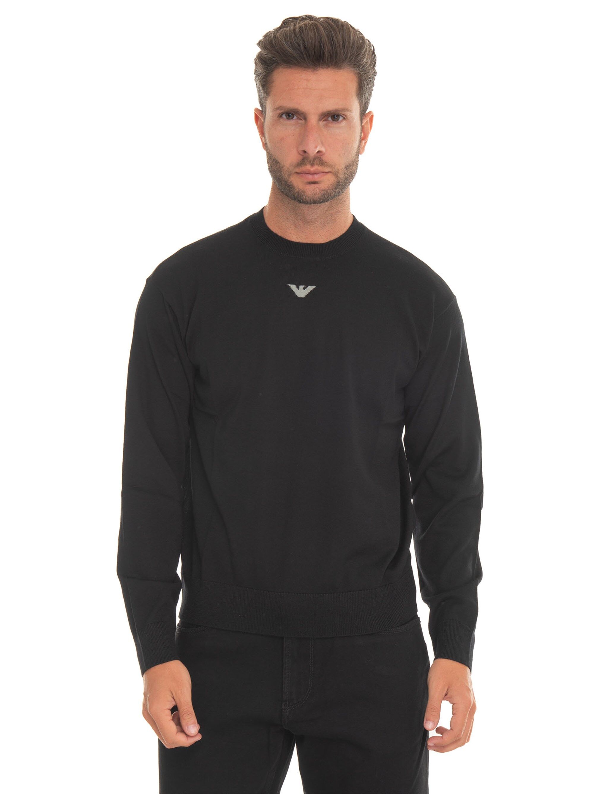 Giorgio Armani Pullover girocollo Nero Uomo M