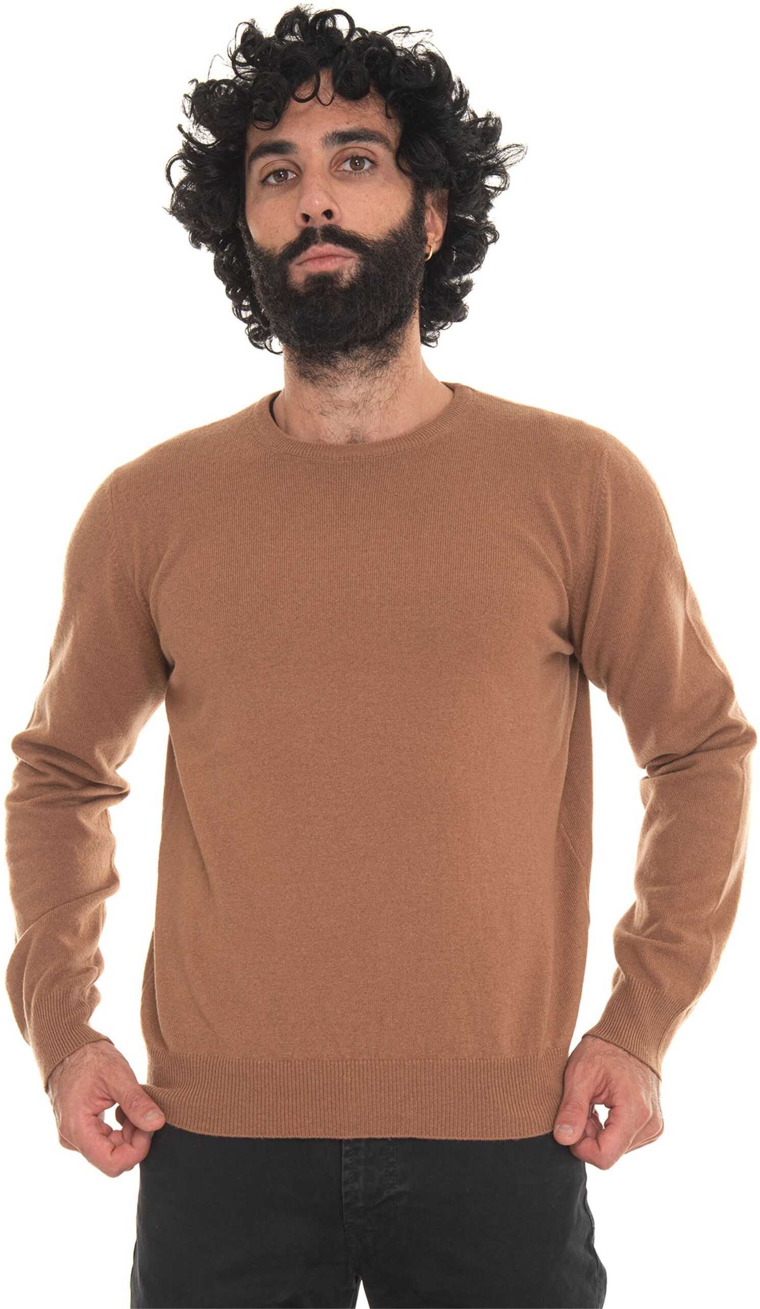 Gran Sasso Pullover girocollo Cognac Uomo 50