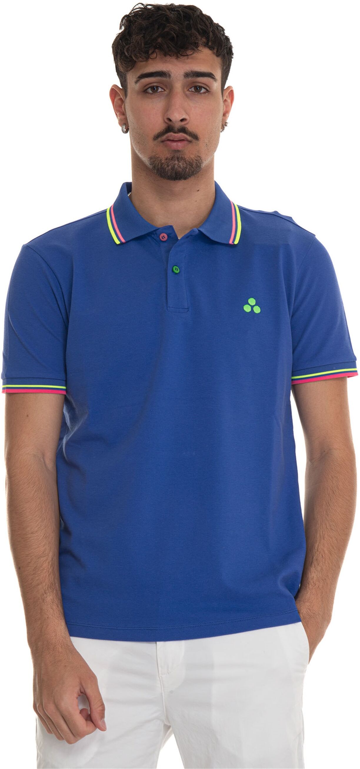 Peuterey Polo manica corta NEWSELANDINASTR02 Blu elettrico Uomo S