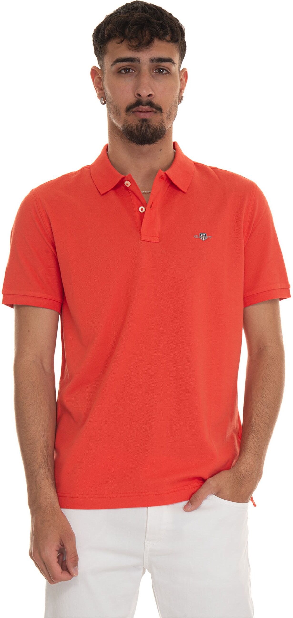 Gant Polo manica corta Corallo Uomo XL