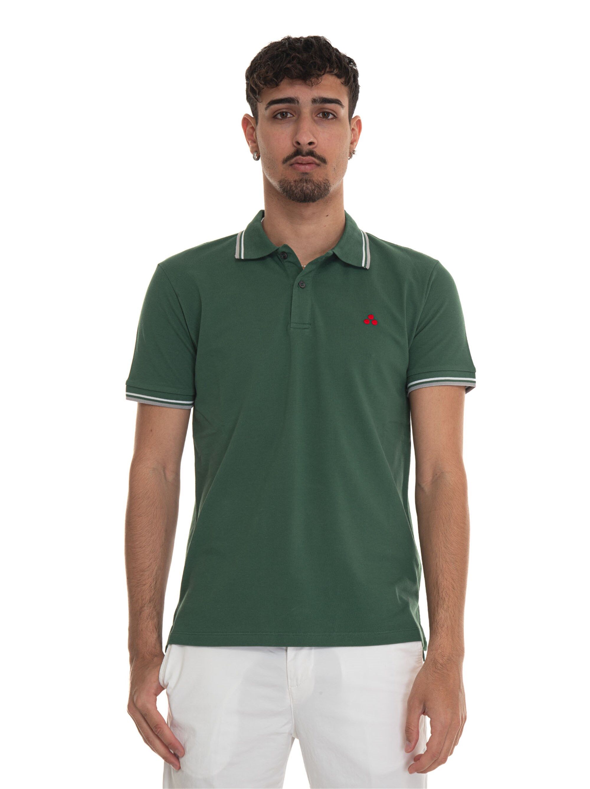 Peuterey Polo mezza manica NEWMEDINILLASTR01 Verde militare Uomo S