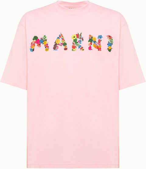 Marni t-shirt logo bouquet