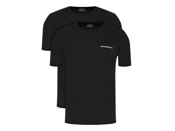 Giorgio Armani Set Di 2 T-Shirt Uomo Art 111267 2r717 Colore E Misura A Scelta NERO/NERO