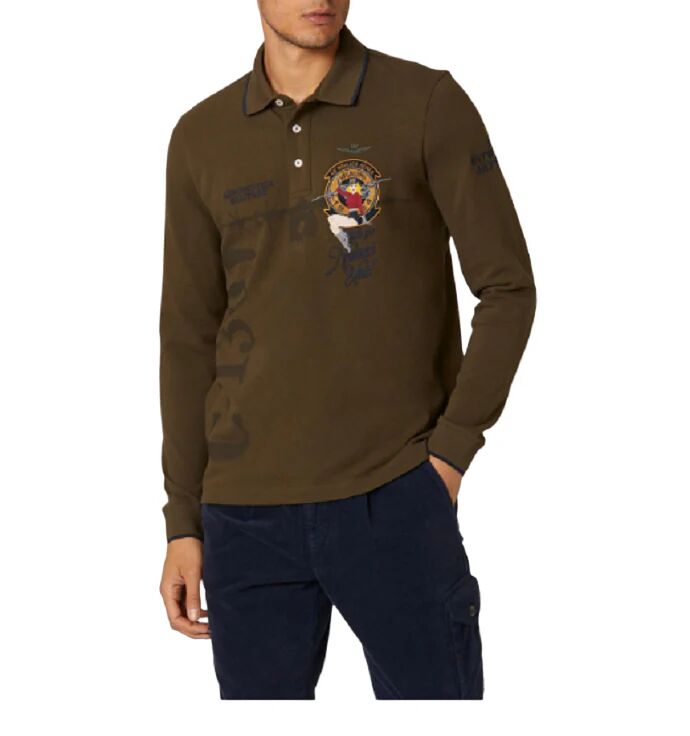 Aeronautica Militare Polo Uomo Art. 232po1742p318 OFF GREEN