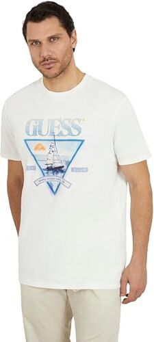 Guess T-Shirt Uomo Art M4gi40a Ak9rm1 SALT WHITE