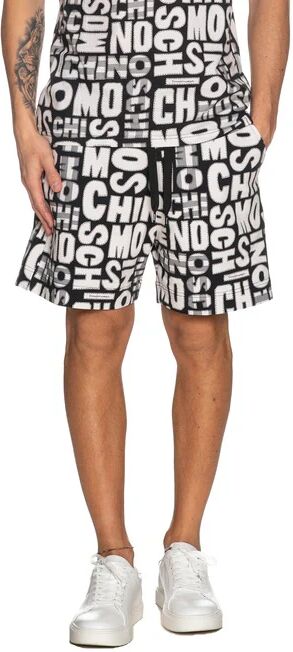 MOSCHINO Bermuda Uomo Art A4313 8114 Colore Nero Bianco Misura A Scelta 1555