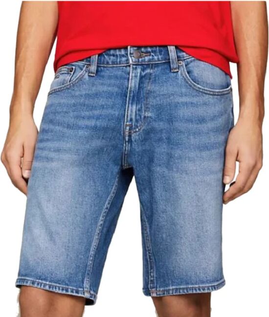 Tommy Hilfiger Bermuda Jeans Uomo Art Dm0dm18797 DENIM MEDIUM