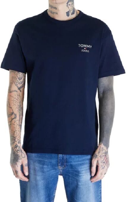 Tommy Jeans T-Shirt Uomo Art Dm0dm18872 DARK NIGHT NAVY