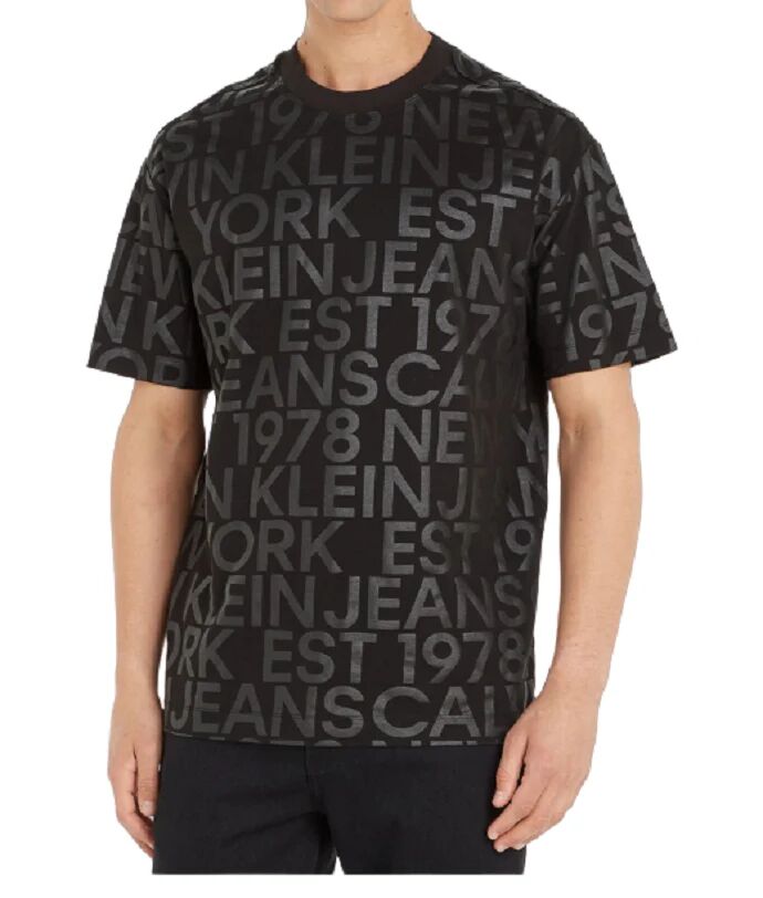 Calvin T-Shirt Uomo Art J30j324643 TRIPLE BLACK
