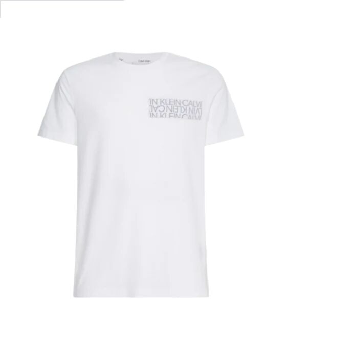 Calvin T-Shirt A Maniche Corte Uomo Art K10k106817 Yaf Colore Foto Misura A Scelta BIANCO