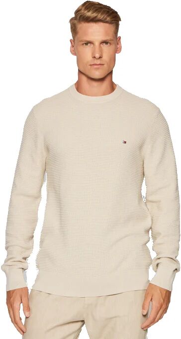 TOMMY HILFIGER Maglione Uomo Art Mw0mw18595 Ybi Colore Foto Misura A Scelta BIANCO