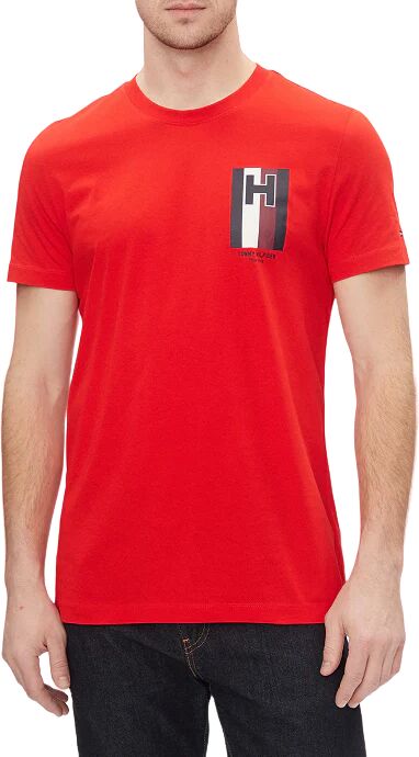 TOMMY HILFIGER T-Shirt Uomo Art Mw0mw33687 FIERCE RED