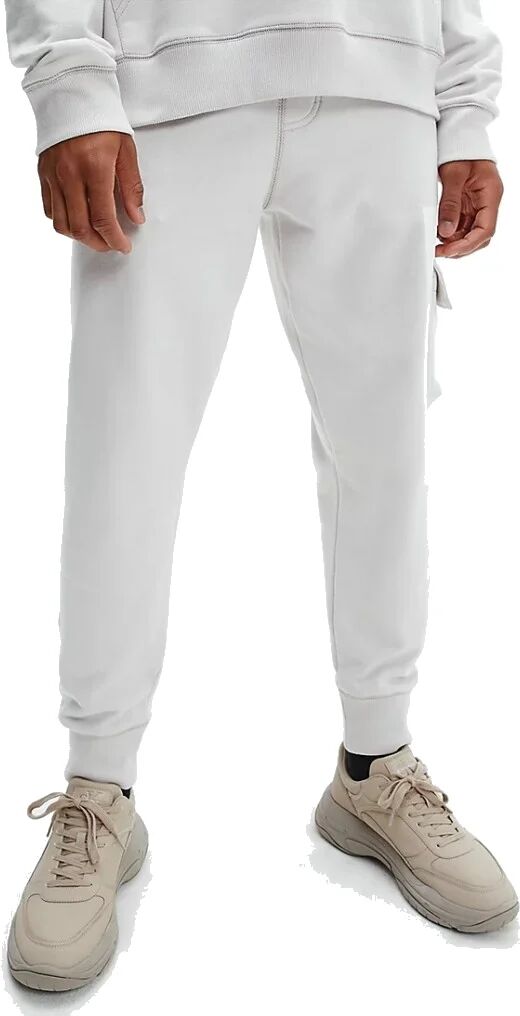 Calvin Pantalone Della Tuta Uomo Art J30j319777 Colore Foto Misura A Scelta STRATUS GREY