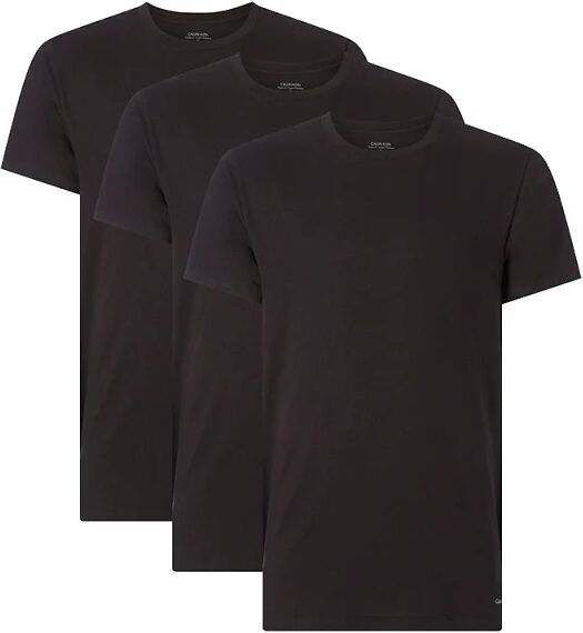 Calvin 3 Pack T-Shirt Uomo Art 000nb40iie 001 Colore Nero Misura A Scelta NERO S