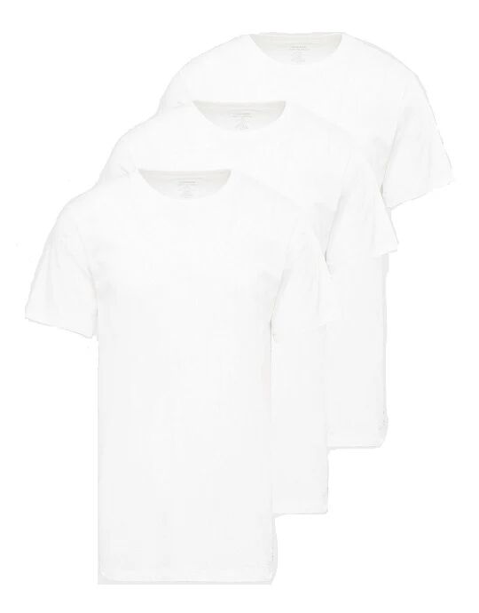 Calvin 3 Pack T-Shirt Uomo Art 000nb40iie 100 Colore Bianco Misura A Scelta BIANCO XL